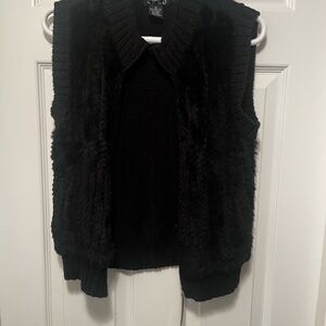 Chic Black Textured Sweater Vest